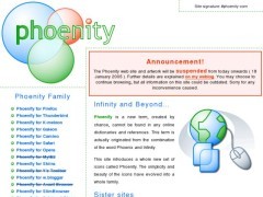 the old Phoenity.com site design